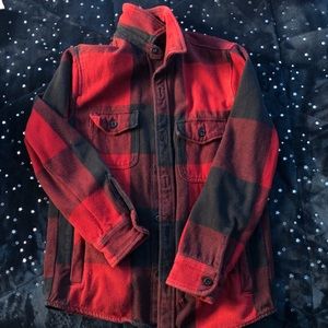 A&F Block Plaid Flannel Overshirt